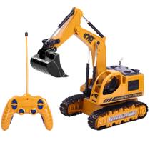 Trator Escavadeira Controle 5 Canais Esteira Movimenta Pá
