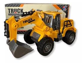 Trator Escavadeira Infantil Bulldozer Truck Amarelo