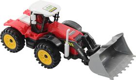 Trator Escavadeira Miniatura Articulado Vermelho Fricção Trator Escavadeira Miniatura Articulado Vermelho Fricção