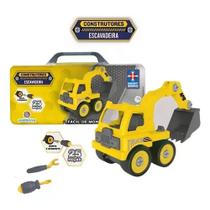 Trator Escavadeira Monta Desmonta 25 Pecas - Polibrinq Bm026 Trator Escavadeira Monta Desmonta 25 Pecas - Polibrinq Bm026