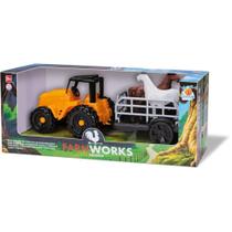 Trator Farm Work Boiadeiro 34Cm Sortido - Orange Toys