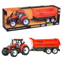 Trator Fricção Max Caçamba Fazendinha Brinquedo Menino Trator Fricção Max Caçamba Fazendinha Brinquedo Menino