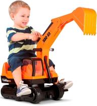 Trator Gigante Escavadeira Giant Escavator Laranja 62 Cm Roma Brinquedos - Ref. 1780