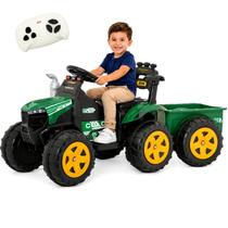 Trator Infantil Eletrico Biemme Super Farmer Verde 12V Controle Trator Infantil Eletrico Biemme Super Farmer Verde 12V Controle