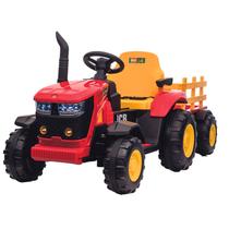Trator Infantil Elétrico Vermelho e Amarelo 12v C/ Controle Zippy Toys