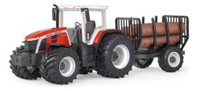 Trator Infantil Réplica Crianças Carretinha Brinquedo Miniatura Carrinho Educativo de Fazendinha Veículo