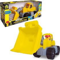 Trator pacarregadeira roda livre com boneco + acessoris rocks construction 50x22x18,5cm - SAMBA TOYS