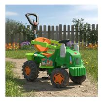 Trator Passeio Pedal Verde Laranja Infantil Fazenda Volante Trator Passeio Pedal Verde Laranja Infantil Fazenda Volante