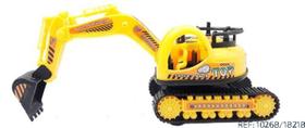 Trator retroescavadeira a fricção truck zone amarelo