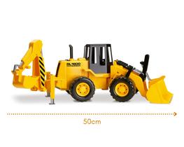 Trator retroescavadeira de brinquedo grande articulado multifunção - silmar presente Trator retroescavadeira de brinquedo grande articulado multifunção - silmar presente
