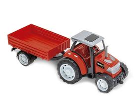 Trator Roda Livre - Maxx Trator - Carreta - Vermelho - Usual Brinquedos