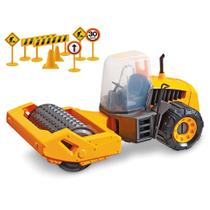 Trator Rolo Compactor Construction Machines - Usual Brinquedos