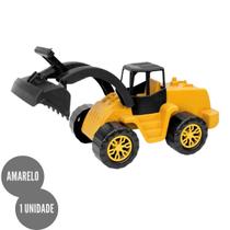 Trator X Escavadeira Amarelo Pá Articulada Infantil