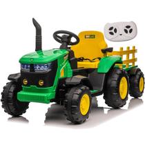 Trator Zippy Toys JCB Fastrac 8330 12V Eletrico Caçamba Verde CR