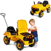 Tratorzinho de Passeio e Pedal Bebe Calesita Tracamp Amarelo Tratorzinho de Passeio e Pedal Bebe Calesita Tracamp Amarelo