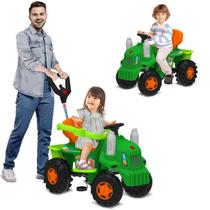 Tratorzinho de Passeio e Pedal Infantil 2 em 1 Verde Bandeirante