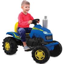 Tratorzinho de Pedal Infantil Bandeirante Country Azul 30kg