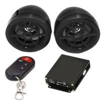 Trava alarme anti furto para moto com caixa de som e controle remoto mp3 radio usb cadeado antiroubo