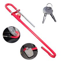 Trava Anti Furto Tranca Universal Volante Pedal Chave Antimicha
