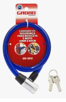 Trava Cabo Aço Cadeado Bicicleta Bike Moto Segurança- 2 chaves
