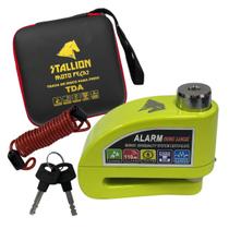 Trava Cadeado Freio De Disco Com Alarme Sonoro 6mm A Cores Trava Cadeado Freio De Disco Com Alarme Sonoro 6mm A Cores