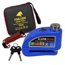 Trava Cadeado Freio De Disco Com Alarme Sonoro 6mm A Cores Trava Cadeado Freio De Disco Com Alarme Sonoro 6mm A Cores