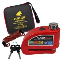 Trava Cadeado Freio De Disco Com Alarme Sonoro 6mm A Cores Trava Cadeado Freio De Disco Com Alarme Sonoro 6mm A Cores