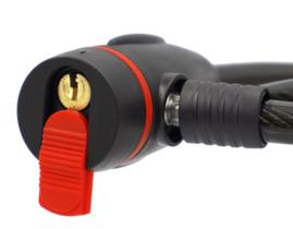 Trava com cadeado articulado para bicicleta bike portão moto 80 cm 2 chaves cabo de aço