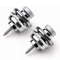 Trava De Correia Strap Lock Para Violão Guitarra Cromado