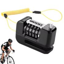 Trava de Disco Freio com Senha Antifurto Moto Bike Motocicleta Bicicleta Cadeado Resistente Proteçao Segurança