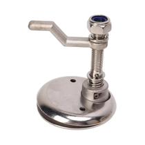 Trava de escotilha ajustável polida com placa traseira, Barco Cam, Aço inoxidável 316, Navio marinho