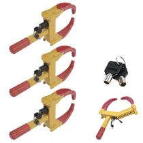 Trava de Pneu Universal Kit 3 Uni Bloqueador De Roda Carro Moto Antifurto Seguranca Roubo Reboque Veiculo Auto Trava de Pneu Universal Kit 3 Uni Bloqueador De Roda Carro Moto Antifurto Seguranca Roubo Reboque Veiculo Auto