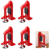 Trava de Porta Alarme Seguranca 80 dBC Kit 4 Uni Portatil Viagem Hotel Pousada Bloqueador Resistente Anti Furto Roubo