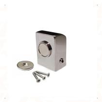 Trava De Porta Vidro Madeira Batente Prendedor Aparador Amortecimento Inox Magnético