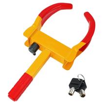 Trava De Roda Pneu Controle Estacionamento Carro Moto Roubo Anti Furto Segurança Universal Reforçada Bloqueio Veiculo Automotivo Trailer carretinha