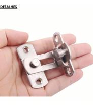 Trava de Segurança 90 graus 24 x 62 x 70 mm. Com Parafuso Canto Porta Janela Tranca F-490 Saint Plus