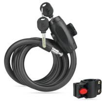 Trava de segurança cabo espiral antifurto gp tech 150cm universal moto bicicleta capacete portão