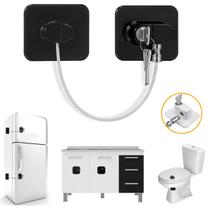Trava De Segurança Chave Gaveta Porta Criança Armários Bebê Preto