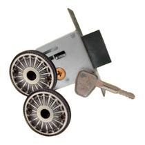 Trava de Segurança Dupla Redonda Zamac Latão Oxidado em Blister F2000 - 025533 - ALIANÇA