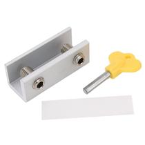 Trava de segurança duplo janelas deslizantes ajustvel com chave