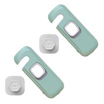 Trava de Segurança Gaveta Armario Geladeira Kit 2 unidades Bebe Criança Evita Acidente Porta Janela Proteçao Fechadura