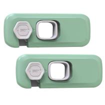 Trava de Segurança Gaveta Armario Geladeira Kit 2 unidades Bebe Criança Fechadura Forno Evita Acidente Seguro Multiuso Proteçao Resistente