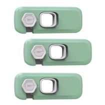 Trava de Segurança Gaveta Armario Geladeira Kit 3 unidades Protege Bebe Criança Evita Acidente Resistente Fechadura