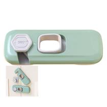 Trava de Segurança Gaveta Armario Geladeira Protege Criança Bebe Infantil Fechadura Porta Janela Evita Acidente Resistente Multiuso