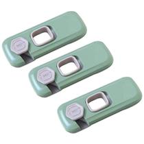 Trava de Segurança Geladeira Armario Gaveta Kit 3 unidades Protege Bebe Criança Evita Acidente Multiuso Resistente Fechadura