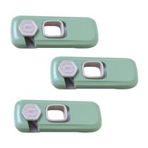 Trava de Segurança Geladeira Gaveta Kit 3 unidades Evita Acidente Criança Bebe Armario Porta Fechadura Proteçao Multiuso Resistente