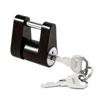 Trava De Segurança Off-Road Preta Antifurto Resistente À Erosão Para Conector De Reboque De Trailers