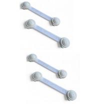 Trava de Segurança para Armário Porta Gaveta, Protetor Infantil Flexível para Bebê, Branco, 16cm, 4 Peças Trava de Segurança para Armário Porta Gaveta, Protetor Infantil Flexível para Bebê, Branco, 16cm, 4 Peças