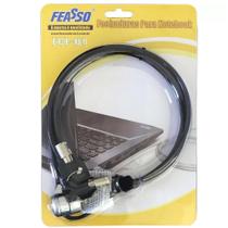 Trava De Segurança Para Notebook Com Chave 1,5 Metros Feasso