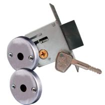 Trava de Segurança Simples Redonda Chave Zamac F2000 IP - Cromado Escovado Trava de Segurança Simples Redonda Chave Zamac F2000 IP - Cromado Escovado